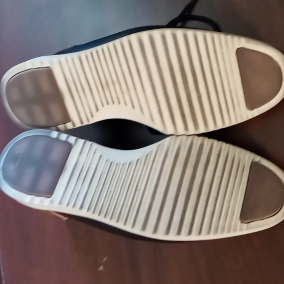 Dr Scholls Black and Tan Faux Leather Dress Shoes w Fabric Insides Size 10M - Picture 8 of 8